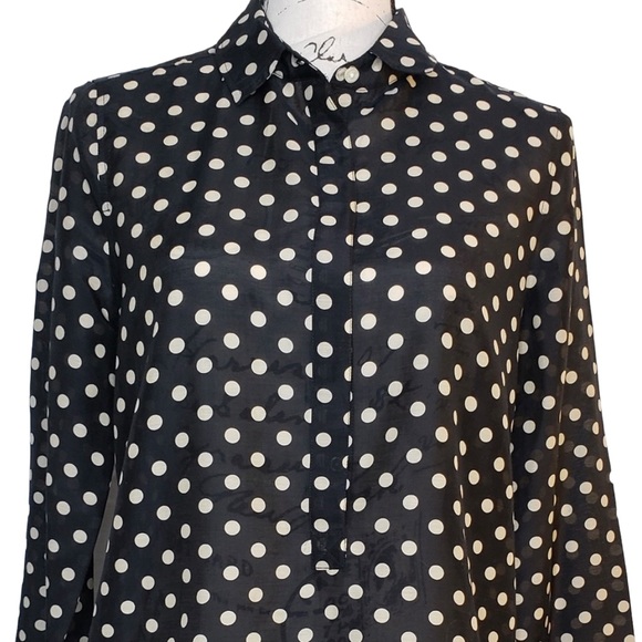 J Crew polka dot cotton shirt - Picture 3 of 4